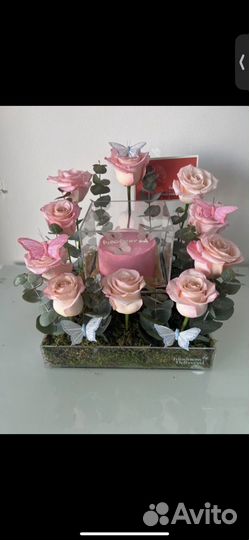 Уникальный букет с бенто тортом