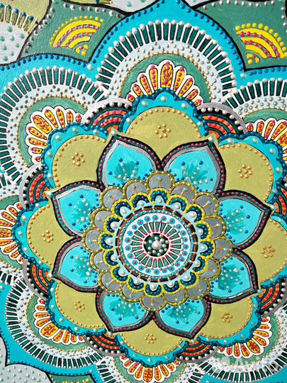 Картина мандала, Ручная работа