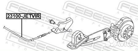 Трос стояночного тормоза 23100jetvir Febest