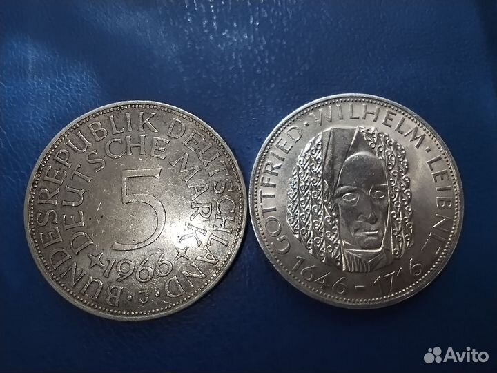 5 марок ГДР. Серебро