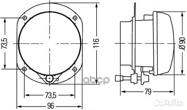 Фара R адаптив DynaView Evo2 1N0009295087 hella