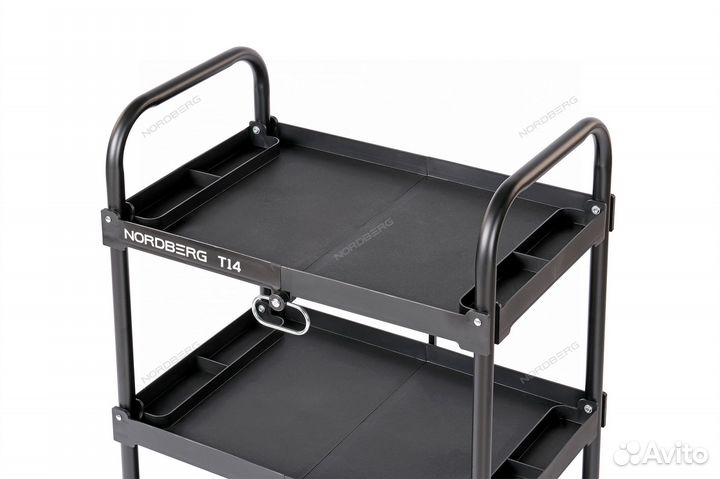 Тележка инструментальная с 3 пластиковыми полками