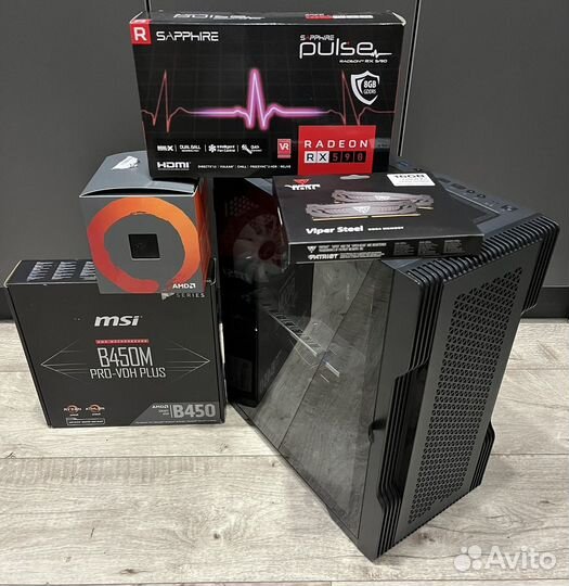 Игровой компьютер Ryzen 5/16gb RAM/RX 590 8gb