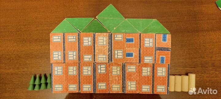 Детский конструктор. Набор кубиков. СССР