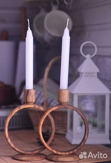 Подсвечник из дуба