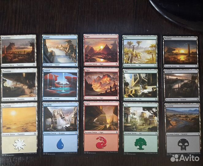 MTG magic the gathering земли и синглы коммон
