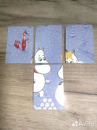 Наклейки лента Муми-тролль трогательная зима