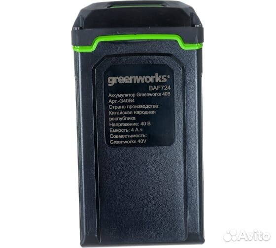 Аккумулятор G40B4 (40V; 4 А.ч) GreenWorks 2927007