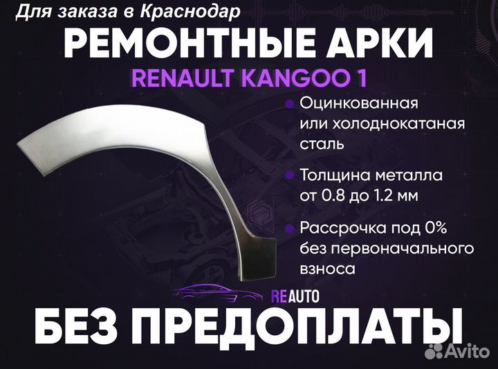 Ремонтные арки на Renault kangoo 1