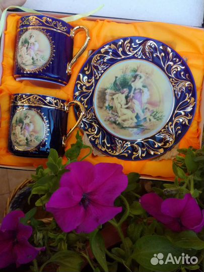 Кружка с блюдцем чайный кофейный сервиз