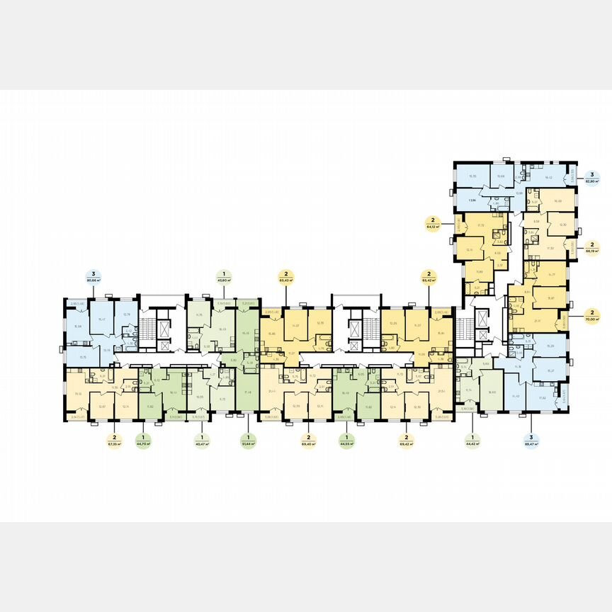 1-к. квартира, 43,8 м², 15/19 эт.