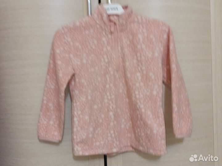 Флисовая кофта для девочки 5-6 лет