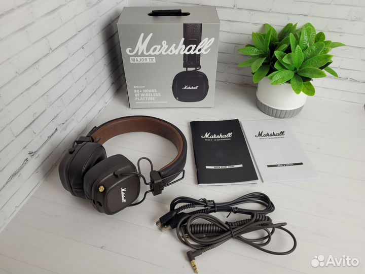 Наушники marshall major 4 коричневые