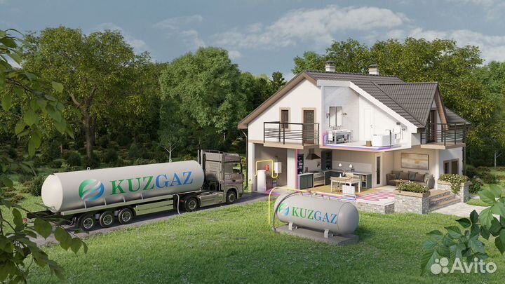 Установка наземного / подземного газгольдера