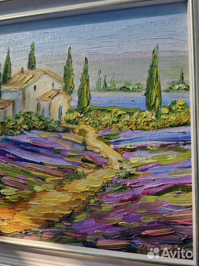 Картина маслом Прованс лаванда пейзаж холст