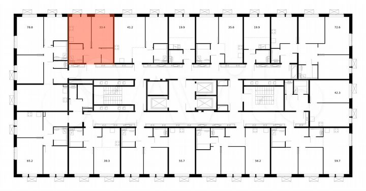 1-к. квартира, 33,4 м², 9/17 эт.