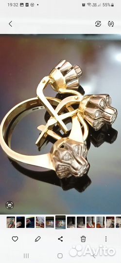 Комплект с бриллиантами