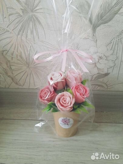 Мыльные цветы розы