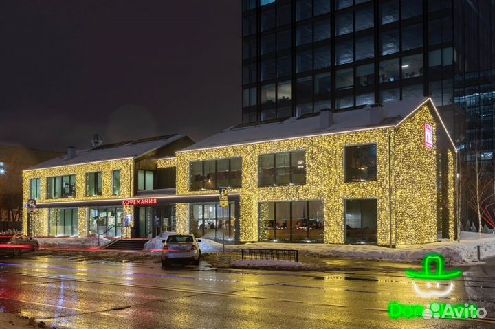 LED подсветка крыши БЦ