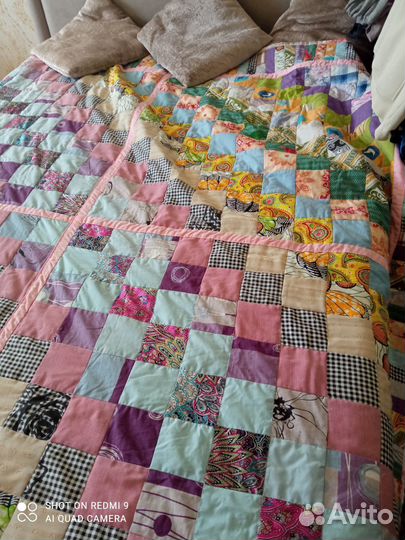Покрывало хлопок в технике печворк
