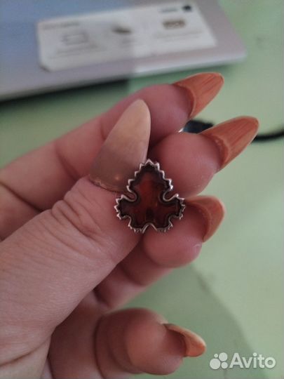Серьги серебро с янтарем
