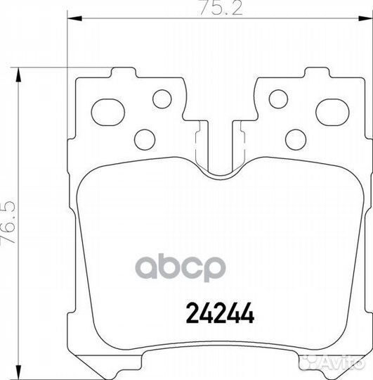 Колодки тормозные lexus LS 4.6-5.0 06- задние к