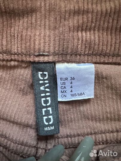 Джинсы вельветовые h&m