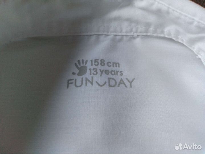 Рубашка белая на 158