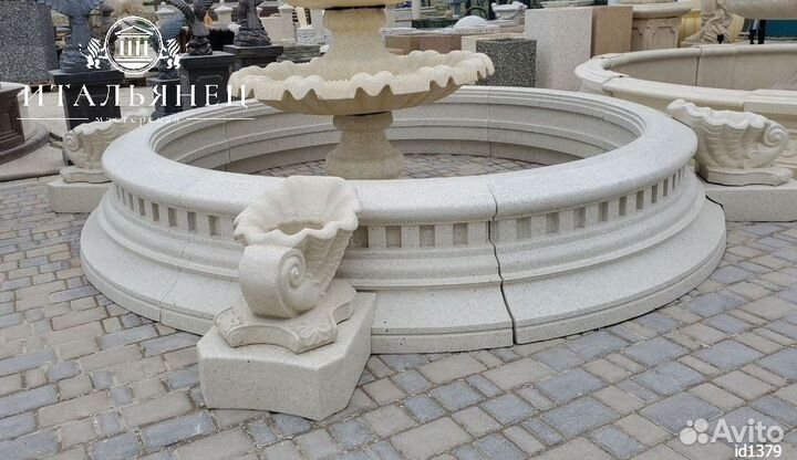 Бассейн фонтана Верона с ракушками