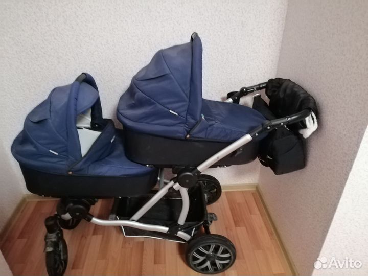 Коляска 2 в 1 бу для двойни bebetto 42