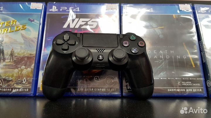 Dualshock 4 black ver 1 PS4 гарантия 6 месяцев