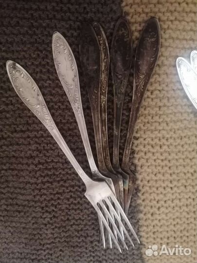Мельхиоровые столовые приборы СССР