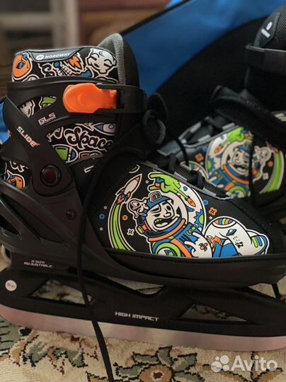 Коньки ледовые детские раздвижные