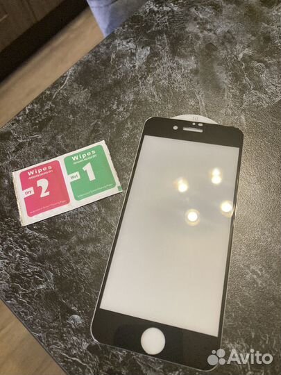 Защитное стекло с рамкой perfeo для iPhone 7