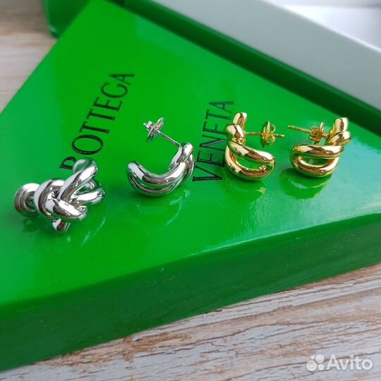 Серьги Bottega veneta узелок