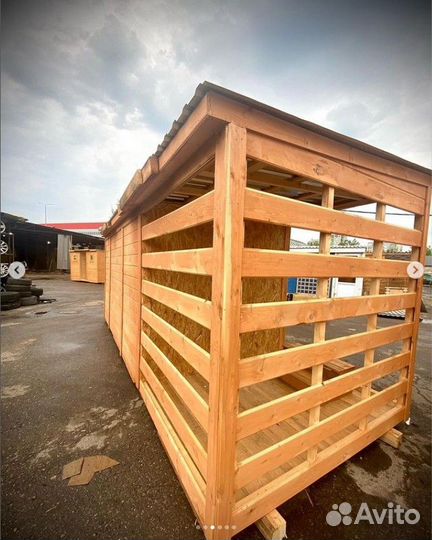 Бытовка с дровником