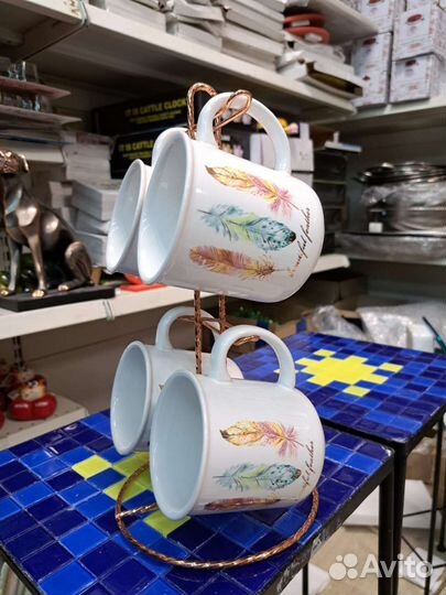 Набор кружек на подставке