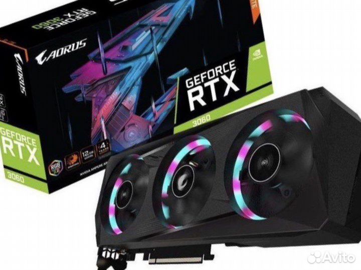 Видеокарта Gigabyte aorus GeForce RTX 3060 Ti 8G