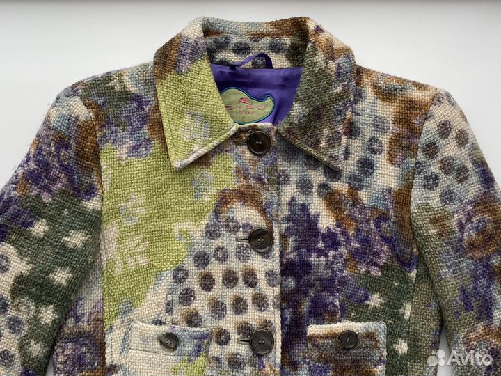 Шерстяное пальто Etro Made in Italy