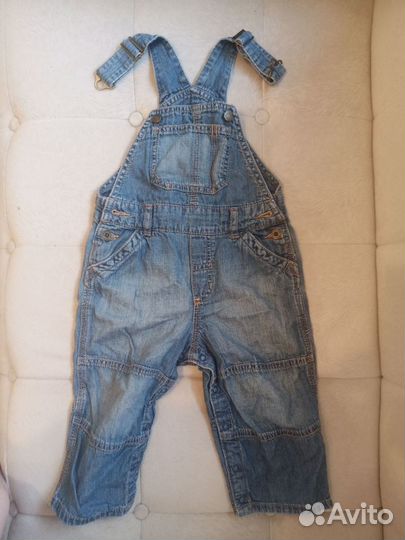 Детский джинсовый комбинезон,размер 86