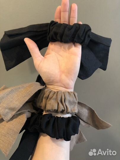 Льняные банты на резинке