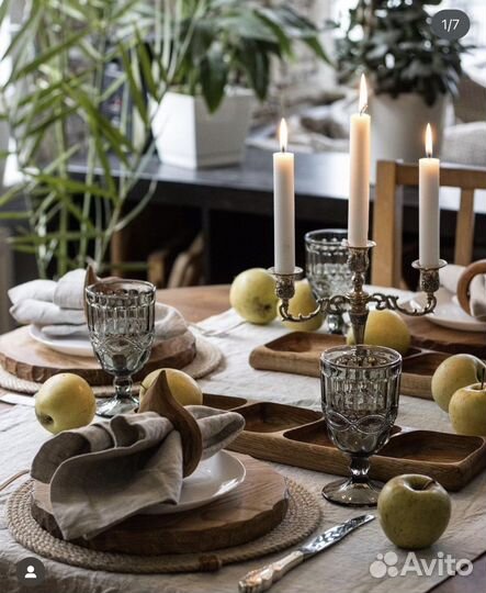 Набор бокалов из цветного стекла (6 шт)