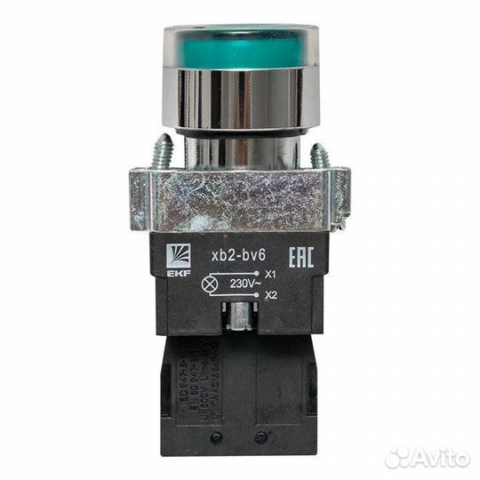 Кнопка BA31 с подстветкой 230В зел. NO PROxima EKF