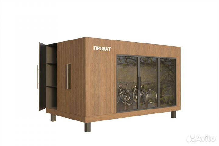 Модульный павильон велопрокат хозблок