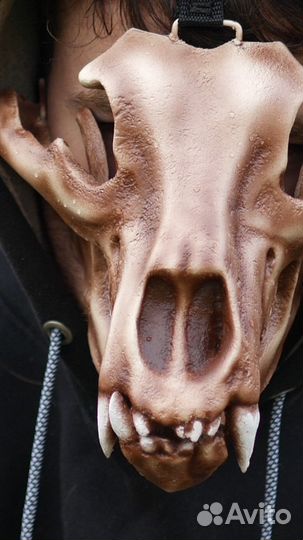 Карнавальная маска череп животного ручной работы