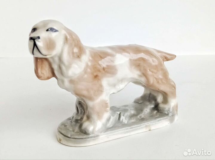Фарфор статуэтка Спаниель Артель Прогресс СССР