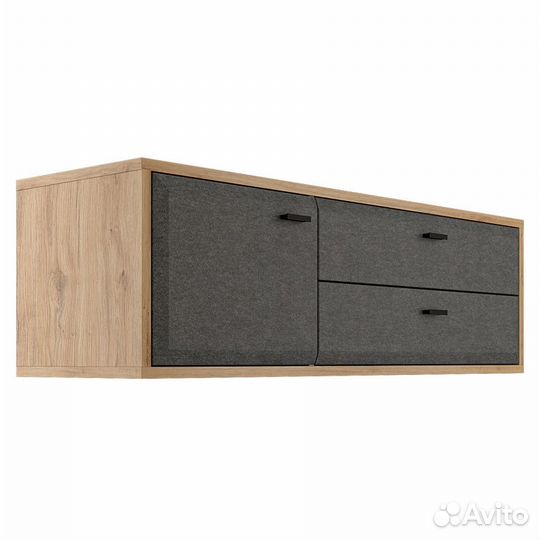 Тумба подвесная Грейс RTV1D2S дуб наварра/графит