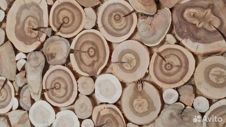 Панно из спилов можжевельника и вишни