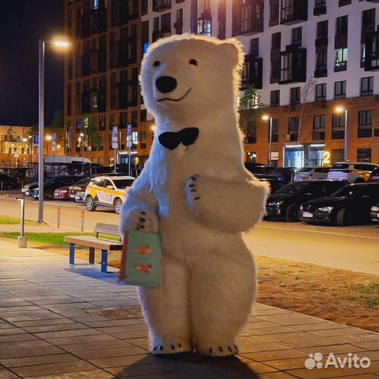 Белый мишка поздравление, медведь на праздник