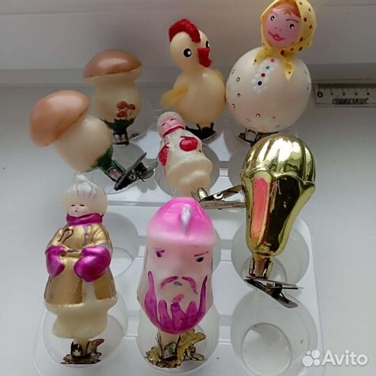 Елочные игрушки СССР на прищепке